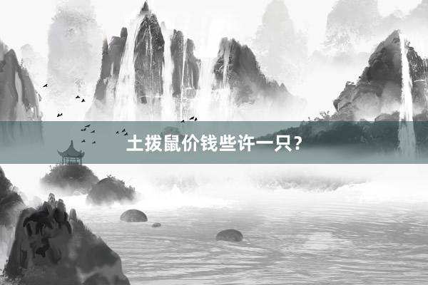 土拨鼠价钱些许一只？